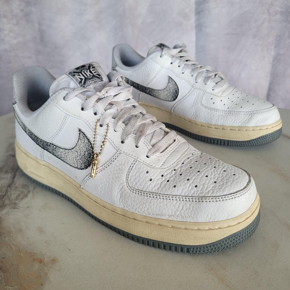 Nike Air Force 1 Low 50 Years Hip Hop Men's Size 9.5 White Leather DV7183-100